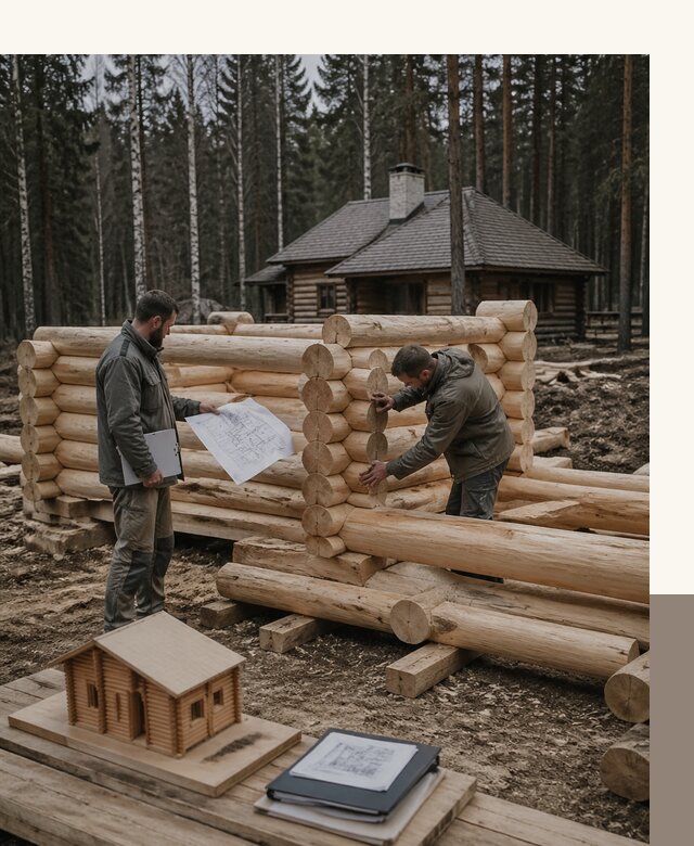 Проектирование и строительство домов из бревна в Туле
